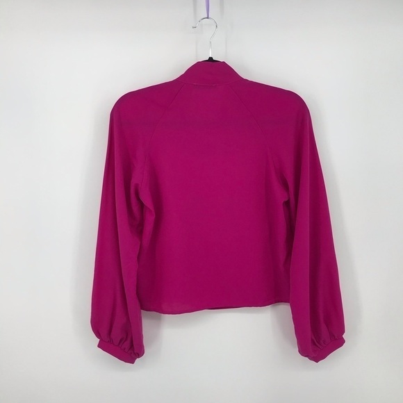 Shein Pink Long Sleeve Blouse with a Scarf Tie Neckline Size S - Picture 4 of 7